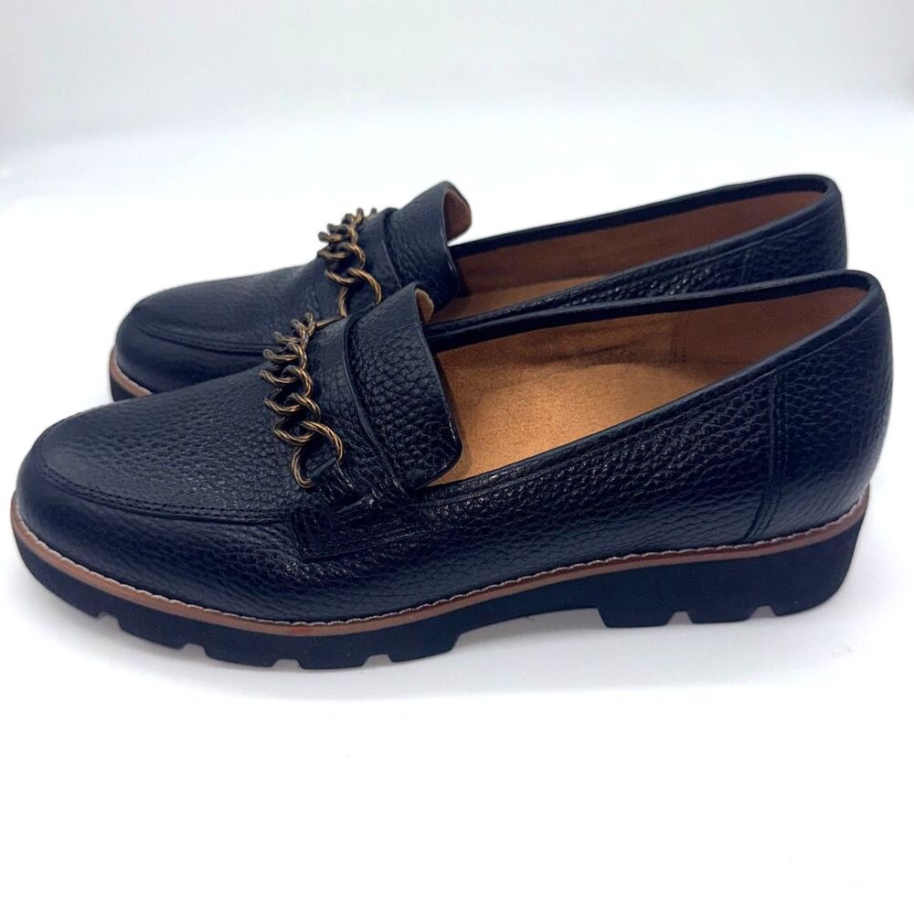 Vionic Emalyn Pebbled Leather Loafer - Black 9 - Picture 4 of 8